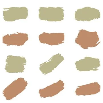 Brush stroke set. Decorative abstract vector Stock Illustration
