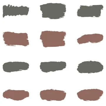 Brush stroke set. Decorative abstract vector Stock Illustration