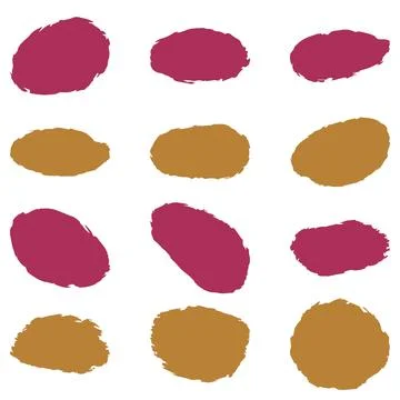 Brush stroke set. Decorative abstract vector Stock Illustration