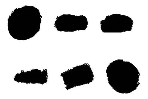 Brush stroke set. Decorative abstract vector Stock Illustration