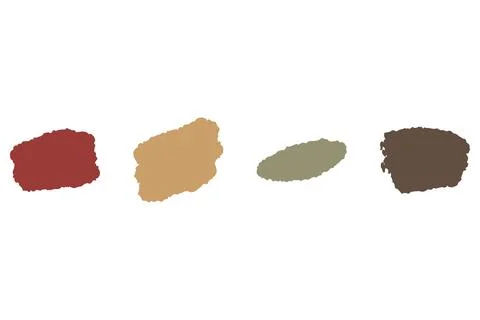 Brush stroke set. Decorative abstract vector Stock Illustration