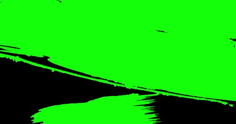 Brush stroke shape ink splattering flowing and washing on chroma key green 스톡 동영상 332653972