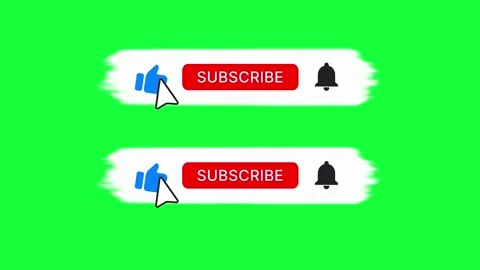 Brush Stroke Subscribe Button Animation Pack Light Style 4K Green Screen Stock Footage 330860645