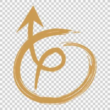 Brush Stroke Swirl With Arrow pointing upward abstract black Stock Illustration