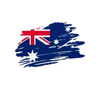 Brush stroke texture flag of Australia Stock Illustration
