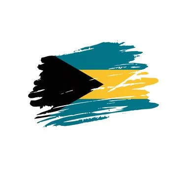 Brush stroke texture flag of Bahamas Stock Illustration