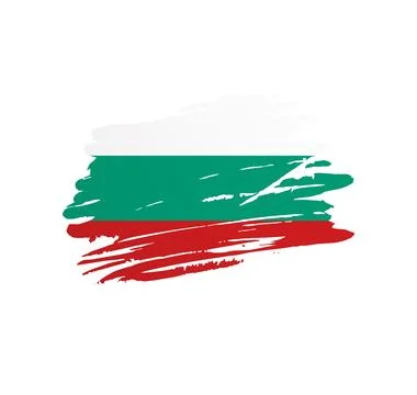 Brush stroke texture flag of Bulgaria Stock Illustration