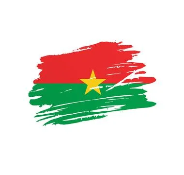 Brush stroke texture flag of Burkina Faso Illustrazione stock