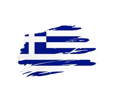 Brush stroke texture flag of Greece Stock Illustration