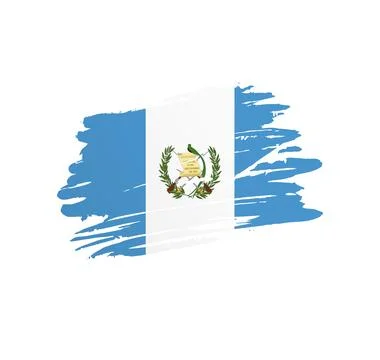 Brush stroke texture flag of Guatemala Stock Illustration