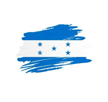 Brush stroke texture flag of Honduras Stock Illustration