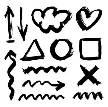 Brush stroke vector elements Stock Illustration