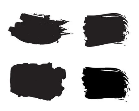 Brush Stroke Vector Set. Stock Illustration