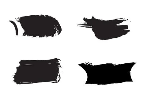 Brush Stroke Vector Set. Stock Illustration