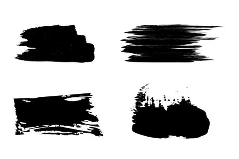 Brush Stroke Vector Set. Stock Illustration