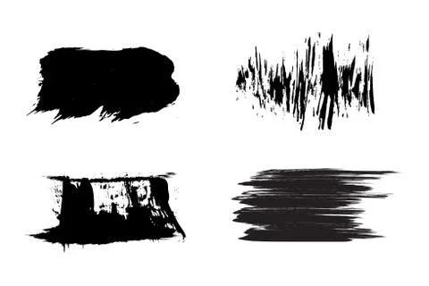 Brush Stroke Vector Set. Stock Illustration