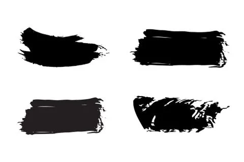Brush Stroke Vector Set. Stock Illustration