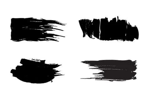Brush Stroke Vector Set. Stock Illustration
