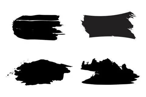 Brush Stroke Vector Set. Stock Illustration