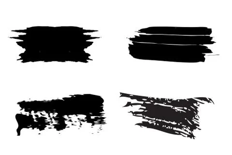 Brush Stroke Vector Set. Stock Illustration