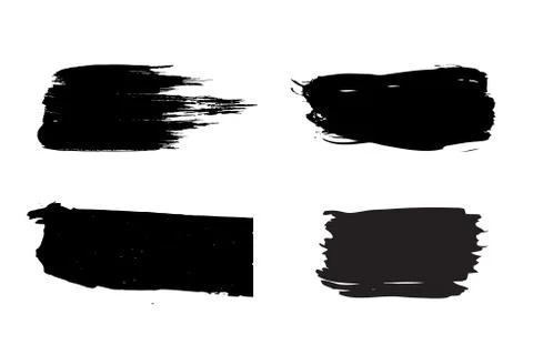 Brush Stroke Vector Set. Stock Illustration