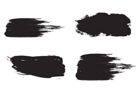 Brush Stroke Vector Set. Stock Illustration