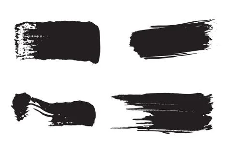 Brush Stroke Vector Set. Stock Illustration