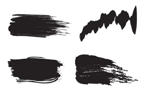 Brush Stroke Vector Set. Stock Illustration
