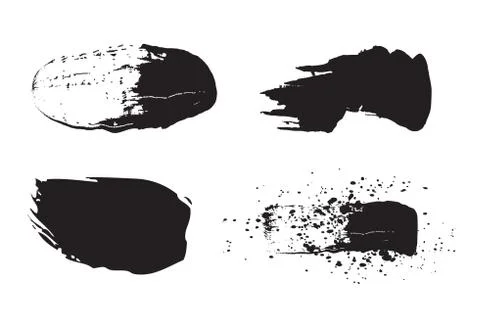 Brush Stroke Vector Set. Stock Illustration