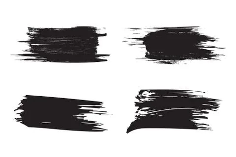 Brush Stroke Vector Set. Stock Illustration