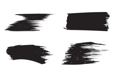 Brush Stroke Vector Set. Stock Illustration