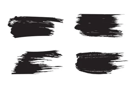 Brush Stroke Vector Set. Stock Illustration