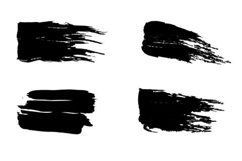 Brush Stroke Vector Set. Stock Illustration
