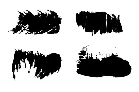 Brush Stroke Vector Set. Stock Illustration