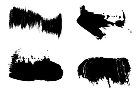 Brush Stroke Vector Set. Stock Illustration