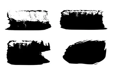 Brush Stroke Vector Set. Stock Illustration