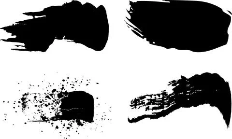 Brush Stroke Vector Set. Stock Illustration