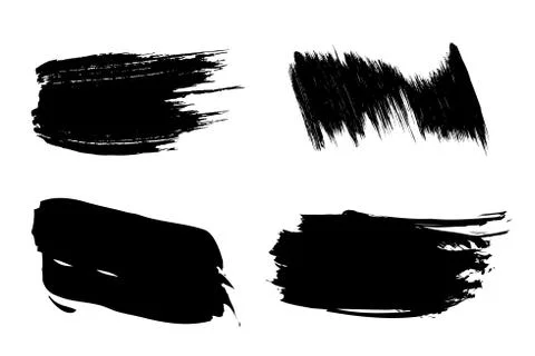 Brush Stroke Vector Set. Illustrazione stock