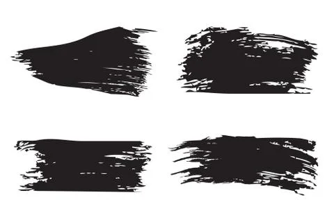 Brush Stroke Vector Set. Stock Illustration