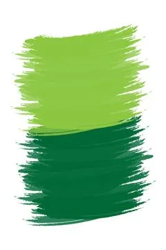 Brush stroke Vertical abstract background in trendy monochrome green. St Patrick Illustrazione stock