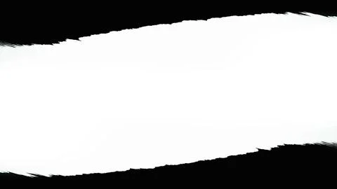 Brush stroke white background with black border Stock Illustration