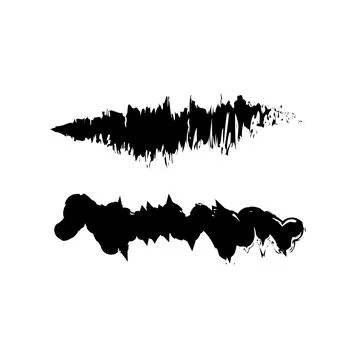 Brush strokes and splashes. Vector black paint, ink brush stroke Stock Illustration