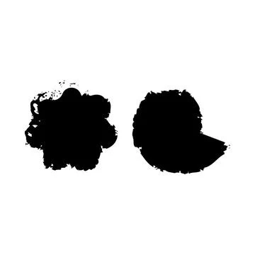 Brush strokes and splashes. Vector black paint, ink brush stroke Stock Illustration