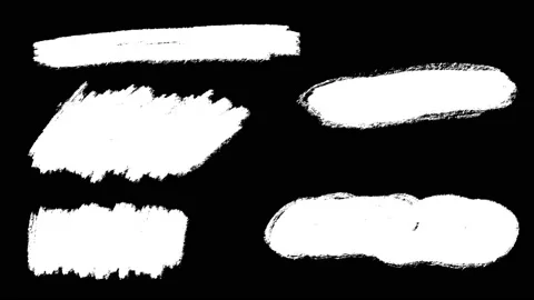 Brush Strokes Animation Loop Hand Drawn Over Black Background Stock Footage 173744595