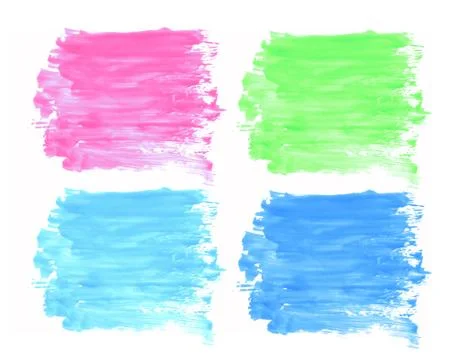 Brush strokes banners isolate on white. Foto stock