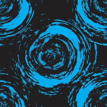 Brush Strokes Circle Seamless Pattern Design 库存插图