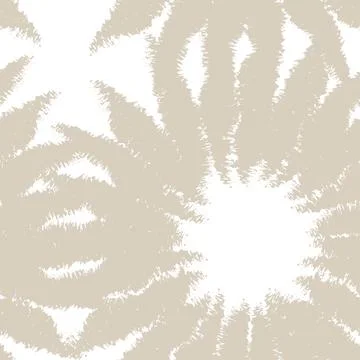 Brush Strokes Circle Seamless Pattern Design Stock Illustration