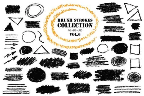 Brush Strokes Collection Stock Illustration