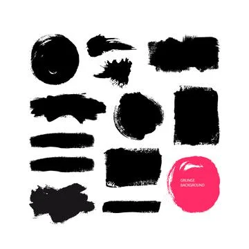 Brush strokes collection Stock Illustration