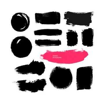 Brush strokes collection Stock Illustration